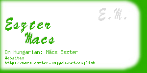 eszter macs business card