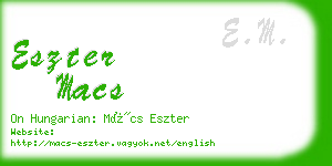 eszter macs business card